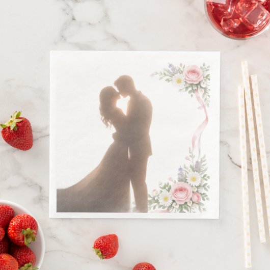 Gouden Omarming bij Zonsondergang - Romantisch Servet (Insitu)