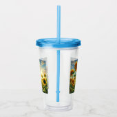 Gouden Omarming Zonnebloem  Acryl Drinkbeker (Rechts)