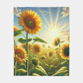 Gouden Omarming Zonnebloem Fleece Deken (Voorkant)