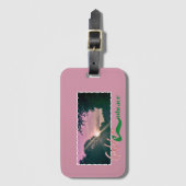 Gouden omarming Zonsondergang Landschapsprint Bagagelabel (Voorkant (verticaal))