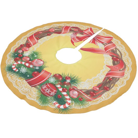 Gouden ombre en kant met kerstkrans kerstboom rok (Gekanteld)