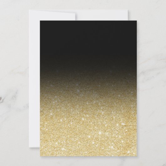 Gouden ombre glitter Kerstmisbedrijf Kaart (Achterkant)