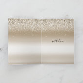 Gouden Ombre Glitter Sparkle Verjaardag Kaart (Binnen)