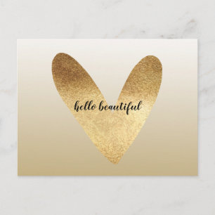 Gouden Ombre hart Briefkaart