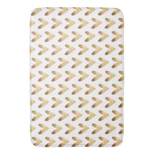 Gouden Ombre Harten Badmat (Voorkant Verticaal)