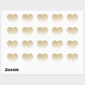 Gouden Ombre Liefde Hart Sticker (Vel)