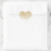 Gouden Ombre Liefde Hart Sticker (Tas)