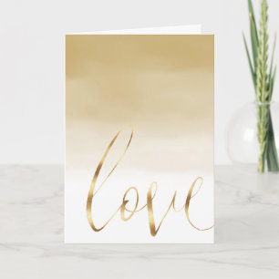 Gouden Ombre Liefde Kaart
