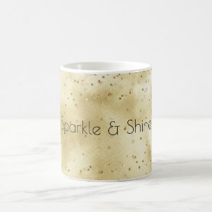 Gouden Ombre Waterverf Confetti Sparkle Koffiemok