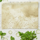 Gouden Ombre Waterverf Confetti Sparkle Theedoek (Gevouwen)