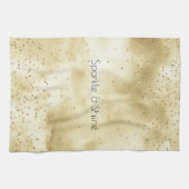 Gouden Ombre Waterverf Confetti Sparkle Theedoek (Horizontaal)