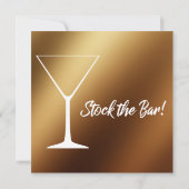 Gouden Ombre & Witte Koppels Voorraad de Bar Douch Kaart (Achterkant)