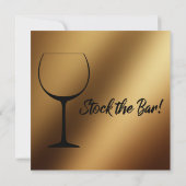 Gouden Ombre & Zwart Voorraad de Bar Couples Douch Kaart (Achterkant)