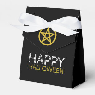 Gouden Omcirkelde Pentagram, Gelukkig Halloween Bedankdoosjes