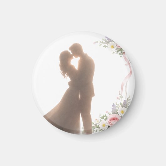 Gouden Omhelzing bij Zonsondergang - Romantisch Magneet (Voorkant)