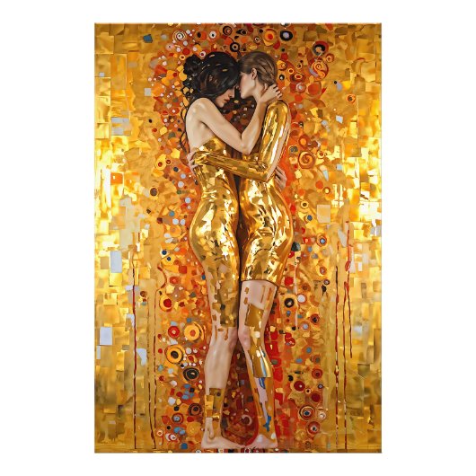 "Gouden omhelzing" Kostbaar en onverwoestbaar Foto Afdruk (Voorkant)