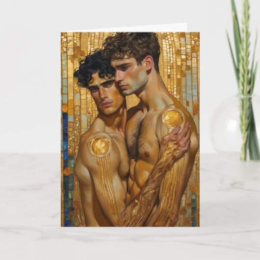 Gouden Omhelzing Mozaïek Kaart (Voorkant)