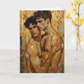 Gouden Omhelzing Mozaïek Kaart (Gele Bloem)