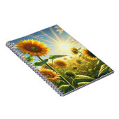 Gouden Omhelzing Zonnebloem Notitieboek (Rechterzijde)