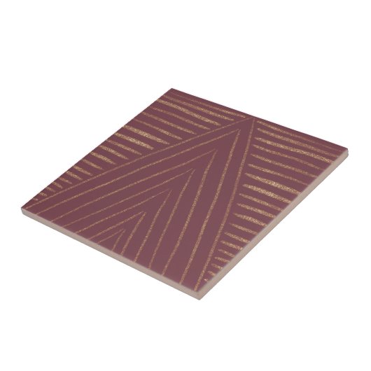 Gouden omlijnde driehoeken tegeltje (Zijkant)