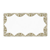 Gouden Onament Swirl Kerstlabels Etiket (Voorkant)