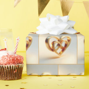 Gouden Oneindigheid en Hart Symbool Cadeaupapier