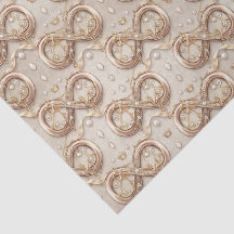 Gouden Oneindigheid Huwelijks Tissue Papier