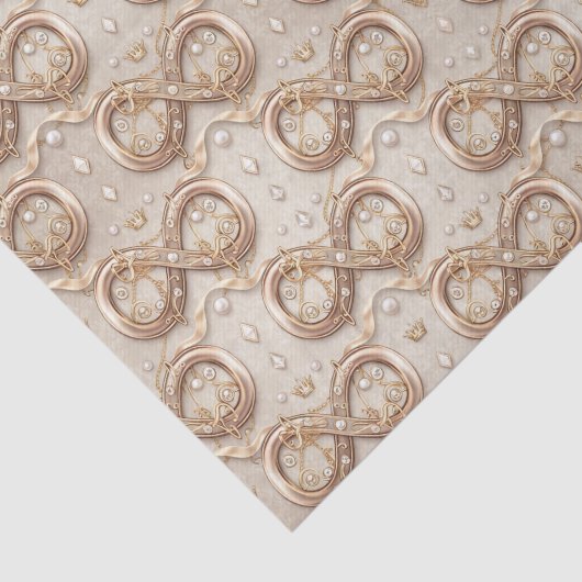 Gouden Oneindigheid Huwelijks Tissue Papier (Detail)