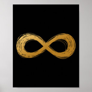 Gouden Oneindigheid Neurodiversiteit Symbool - Aut Poster