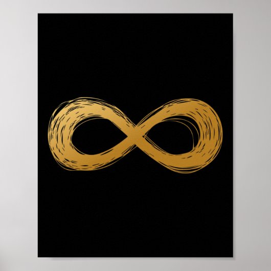 Gouden Oneindigheid Neurodiversiteit Symbool - Aut Poster (Voorkant)