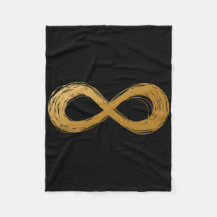 Gouden Oneindigheid Neurodiversiteitssymbool - Aut Fleece Deken