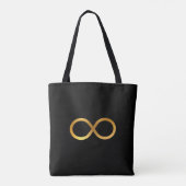 Gouden Oneindigheid Symbool Tote Bag (Achterkant)