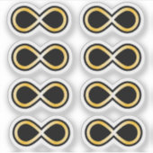 Gouden Oneindigheidsknoopstickers Sticker (Voorkant)