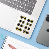 Gouden Oneindigheidsknoopstickers Sticker (Laptop met iPhone)