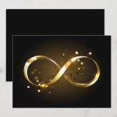 Gouden Oneindigheidssymbool Aankondiging (Voorkant / Achterkant)