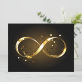 Gouden Oneindigheidssymbool Aankondiging (Staand voorkant)
