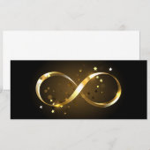 Gouden Oneindigheidssymbool Aankondiging (Voorkant / Achterkant)