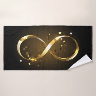 Gouden oneindigheidssymbool badhanddoek