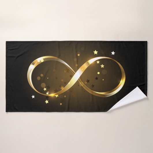 Gouden oneindigheidssymbool badhanddoek (Badhanddoek)