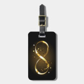 Gouden Oneindigheidssymbool Bagagelabel (Voorkant verticaal)