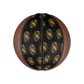 Gouden Oneindigheidssymbool Basketbal (Verticaal)