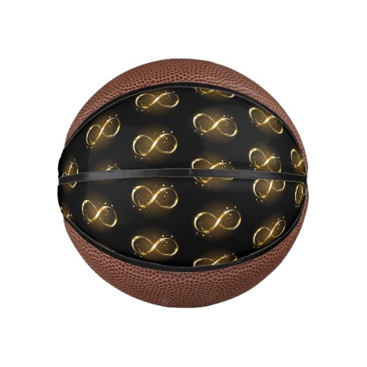 Gouden Oneindigheidssymbool Basketbal (Voorkant)
