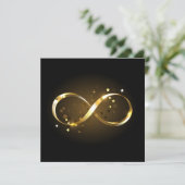 Gouden Oneindigheidssymbool Bedankkaart (Staand voorkant)