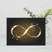 Gouden Oneindigheidssymbool Bedankkaart (Staand voorkant)