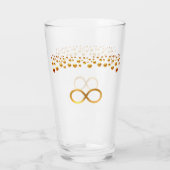 Gouden Oneindigheidssymbool & Confetti Glas (Achterkant)