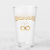 Gouden Oneindigheidssymbool & Confetti Glas (Voorkant)