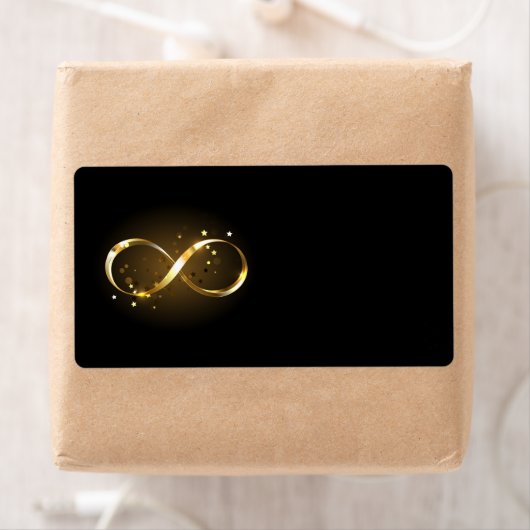 Gouden Oneindigheidssymbool Etiket (Insitu)