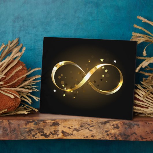 Gouden Oneindigheidssymbool Fotoplaat (Zijkant)