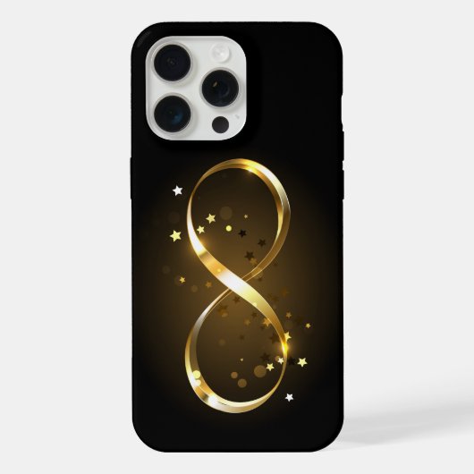 Gouden Oneindigheidssymbool iPhone Hoesje (Achterkant)