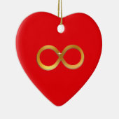 Gouden Oneindigheidssymbool Keramisch Ornament (Rechts)